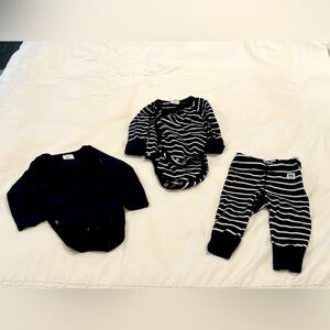 Polarn O. Pyret 2-4 Months Wrap Bodysuits (2)  & Matching Pant